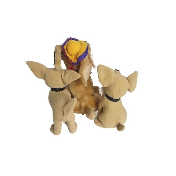 Vintage Chihuahua Stuffed Animal Trio Set Two Taco Bell & Paco - Picture 3 of 5